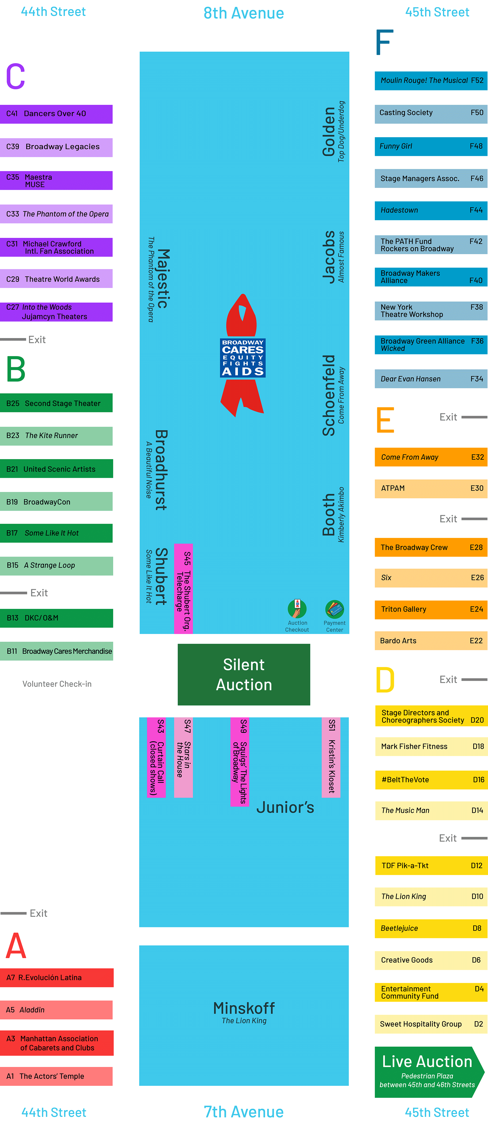 Broadway Flea Market & Grand Auction 2022 Map
