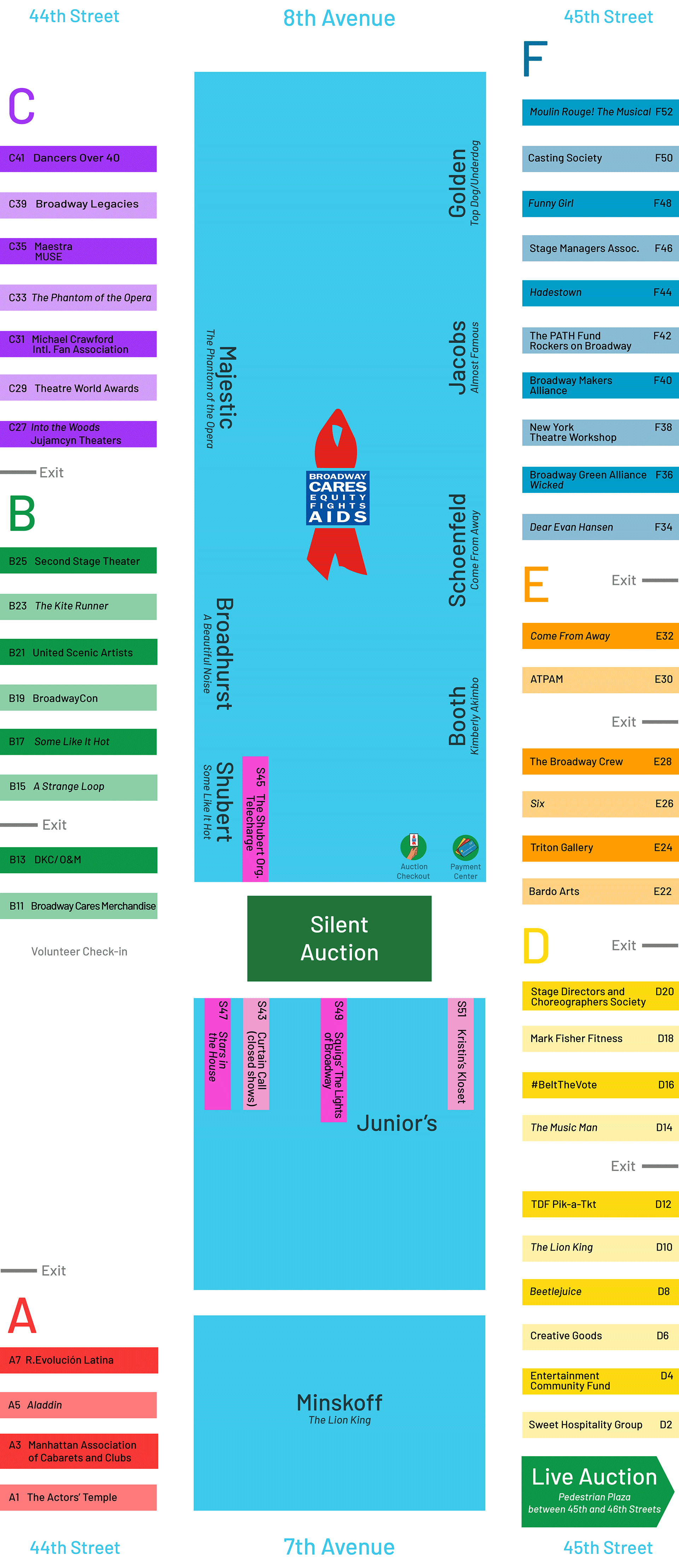 Broadway Flea Market & Grand Auction 2022 Map