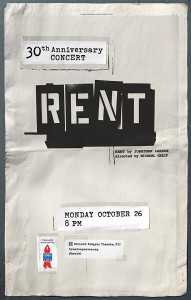 Rent, the 30th Anniversary Concert poster